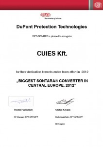 dupont elismerés 2012